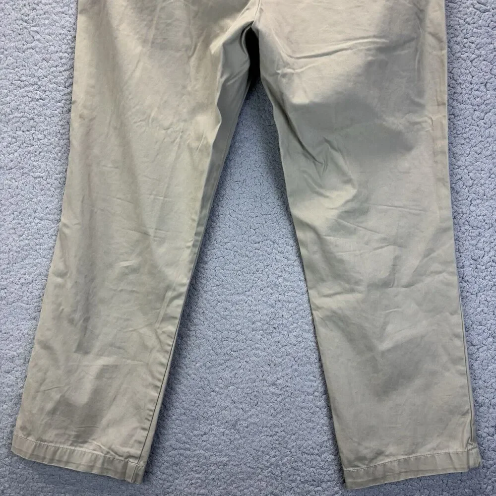 Banana Republic Emerson Chino Cotton‎ Pants 35X30 (36x29 Actual) Khaki Slacks